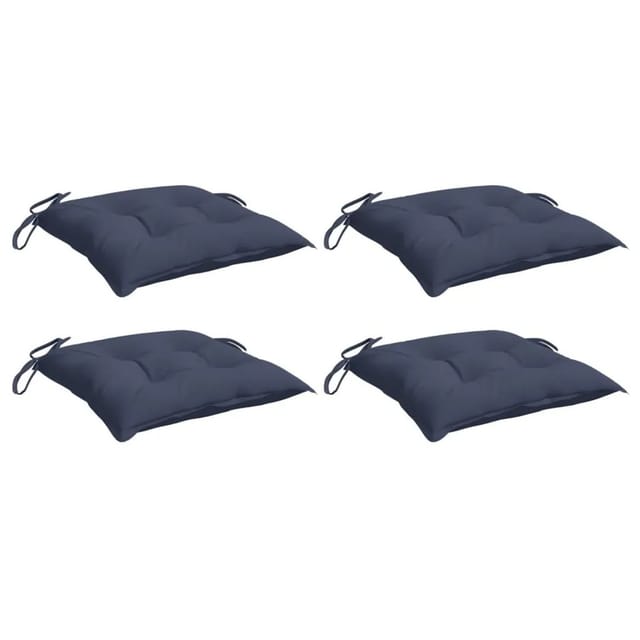 vidaXL Stuhlkissen 4 Stk Marineblau 40x40x7 cm Oxford-Gewebe 378856