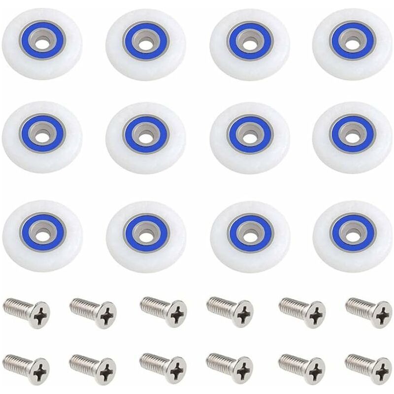 Vurahome – Duschtürrolle, Duschtürrollen, Ersatzrollen Für Duschtüren, Duschtürrolle Mit Schrauben, 23 Mm Durchmesser