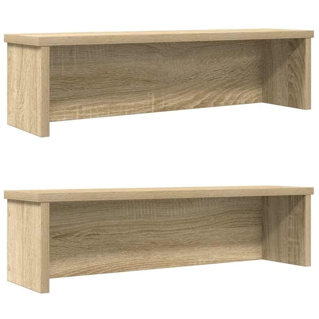 vidaXL Küchenregale Stapelbar 2 Stk Sonoma-Eiche 50x15x16 cm 860486