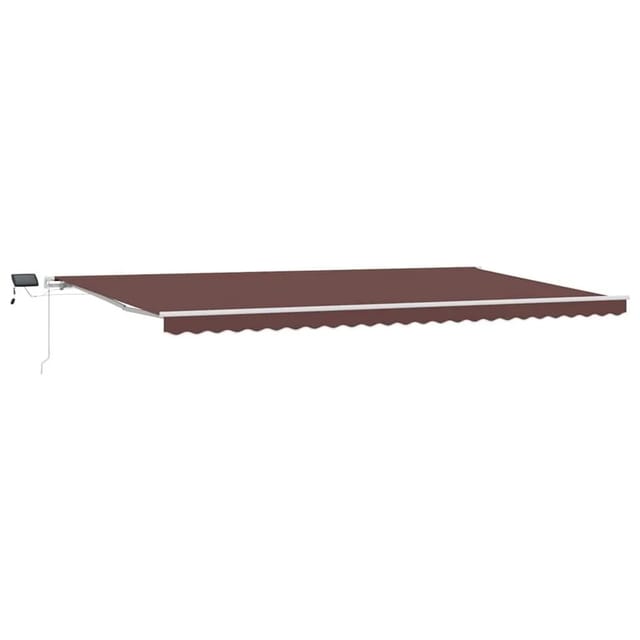 vidaXL Markise Manuell mit LED Braun 600x300 cm 3215385
