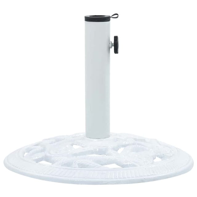 vidaXL Sonnenschirmständer Weiß 9 kg 40 cm Gusseisen 47864