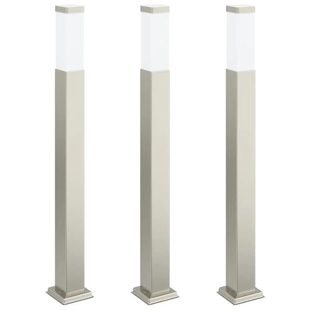 vidaXL Pollerleuchten 3 Stück 80 cm Edelstahl IP44 4006050
