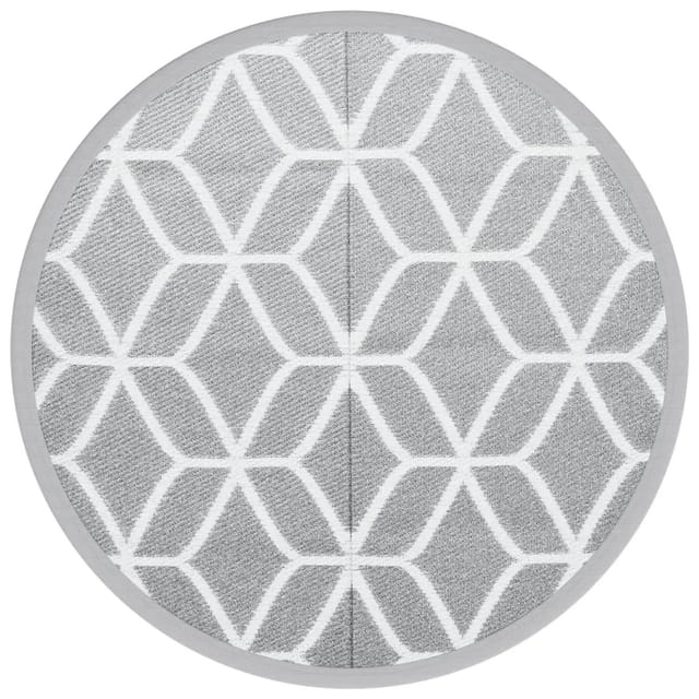 vidaXL Outdoor-Teppich ARAKIL Grau Ø160 cm PP 368467