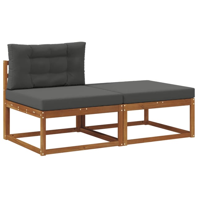vidaXL Sectional Sofa Einheiten 2 Stück Natur Massivholz Akazie 900549