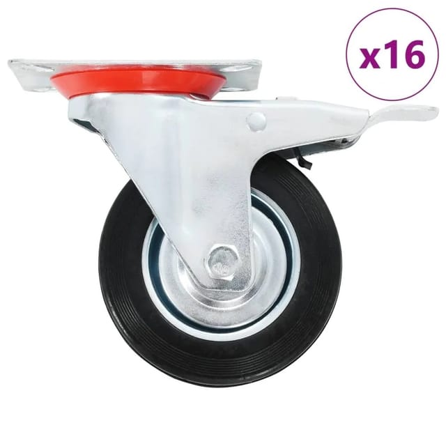 vidaXL 16 Stk Lenkrollen 100 mm 277963