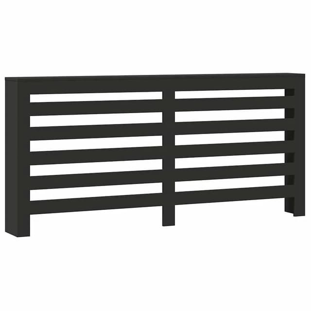 vidaXL Heizkörperverkleidung Schwarz 175x20x82 cm Holzwerkstoff 852709