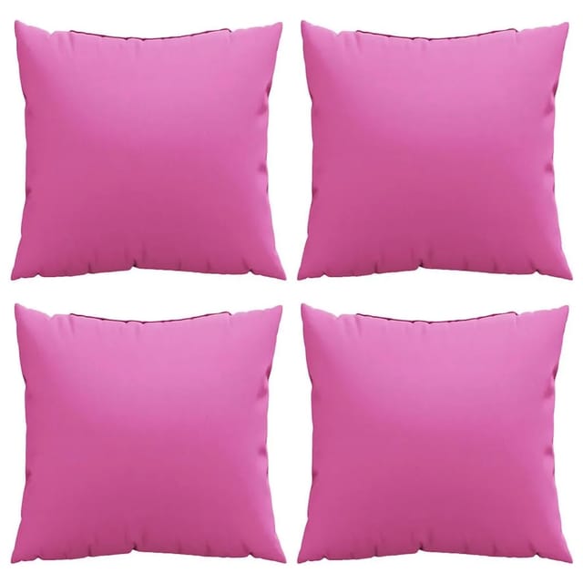vidaXL Streupillows Uni 4 Stk Rosa 60 x 60 cm Polyesterstoff 360423