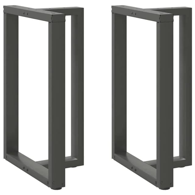 vidaXL Bartischbeine T-Form 2 Stk Anthrazit 60x35x90-91 cm Stahl 4013082