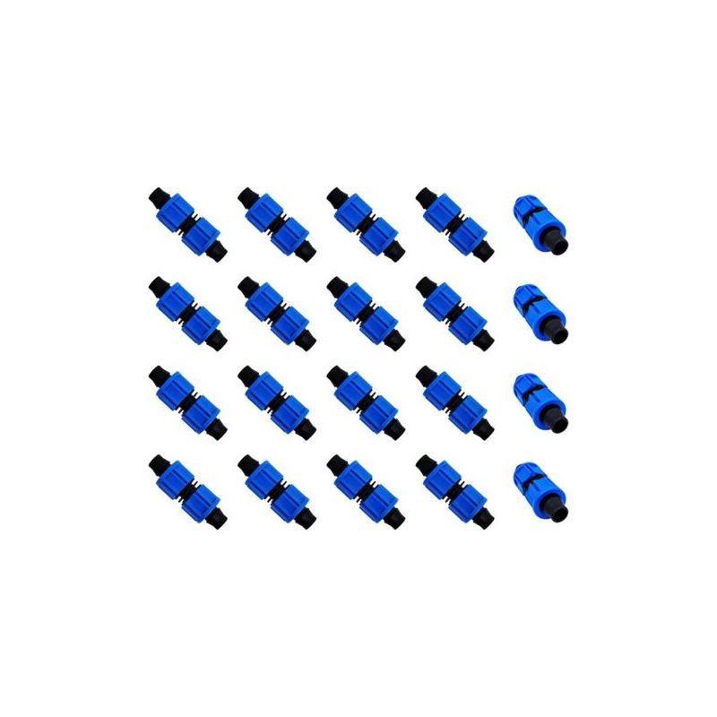 20 Verbinder Für Tropfbewässerung, Landwirtschaftliches Bewässerungswerkzeug, Blauer Verbinder, Universalverbinder, Tropfbewässerungsschlauch-verbinderset (16 Mm)