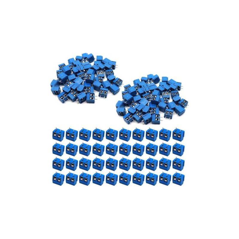 160 Stück 2-polige Leiterplatten-schraubklemmen, Blaue Lötklemmen, 5-mm-leiterplatten-schraubklemmen Für Arduino