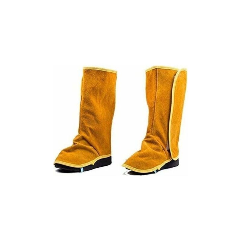 Vurahome - Schweißergamaschen Aus Leder, Xu, Strapazierfähige Stiefel- Und Schuhüberzüge, Fußüberzüge Zum Schutz Von Schweißern Vor Hitze Und Abrieb, Protektoren -