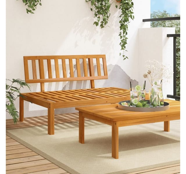 vidaXL Garten-Mittelsofa aus Paletten Massivholz Akazie 365845