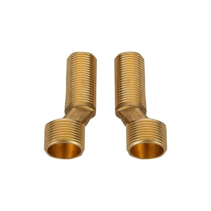 Vurahome - Exzentrische Badewannen-duscharmatur, Xu, Messing-winkelstück-reduzierstück, Verstellbarer Schwenkarm, Gegenwinkel-wandarmatur, Lange Exzentrische Armatur, Gold -