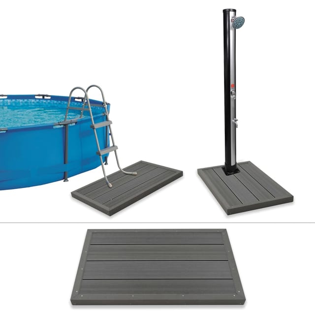 vidaXL Bodenelement für Solardusche Poolleiter WPC 45016