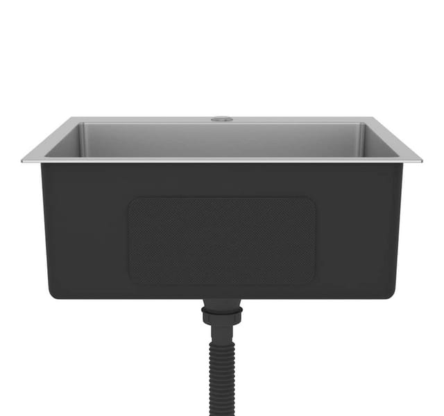vidaXL Handgemachte Einbauspüle Edelstahl 51508