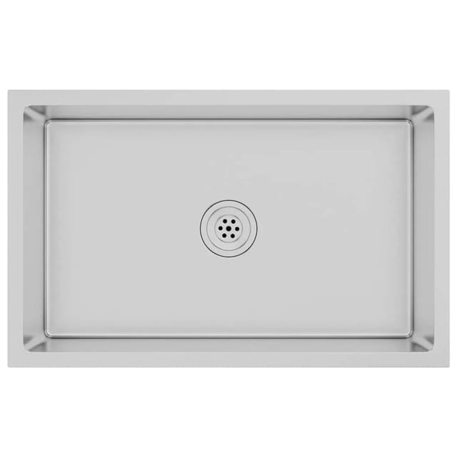 vidaXL Handgemachte Einbauspüle Edelstahl 51516