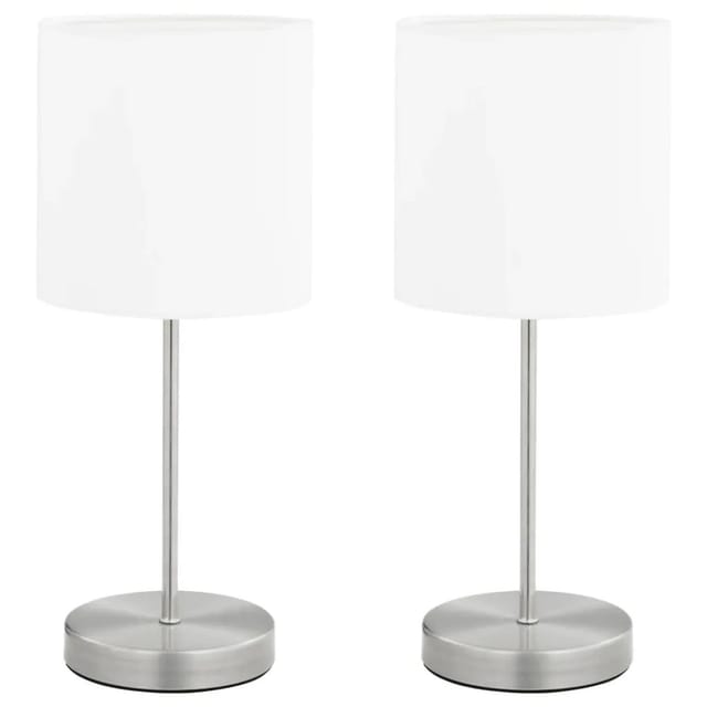 vidaXL Tischlampen 2 Stk Touch-Sensor Weiß E14 51038