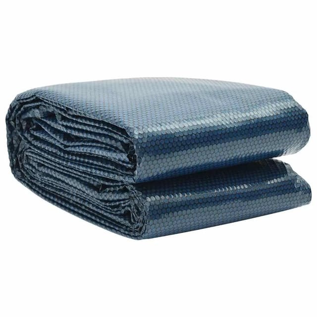 vidaXL Treibende Pool-Solarplane PE 1000x500 cm Schwarz und Blau 92970