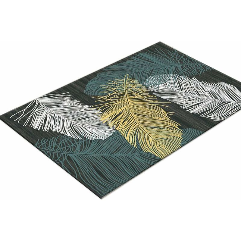 Vurahome – Fußmatte Für Drinnen Und Draußen, Rutschfest, Mit Frischem Blättermuster, Saugfähig, Weich, Für Haustür, Flur, Eingangsbereich, 5, 60 X 90 Cm