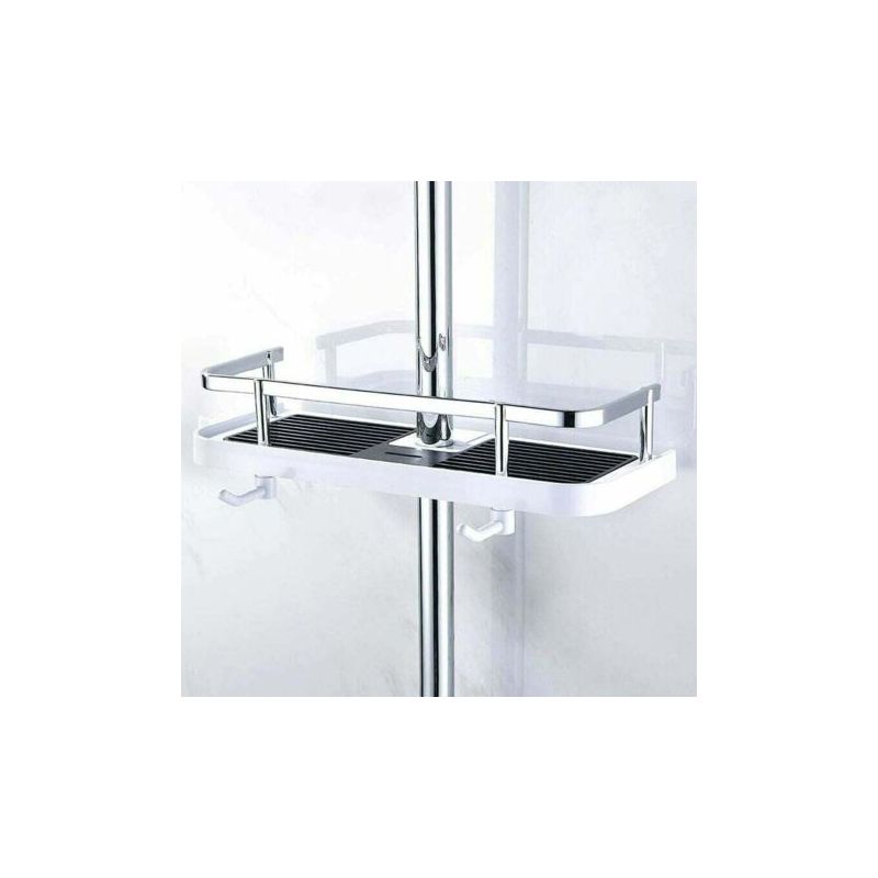 Vurahome – Verstellbarer, Wandmontierter Duschkorb, Aufbewahrungskorb Für Bad/küche, Schlauchanschluss, Rostbeständiger Duschkorb Aus Metall, Praktisches Wandregal, 30 X 12 X 6 Cm