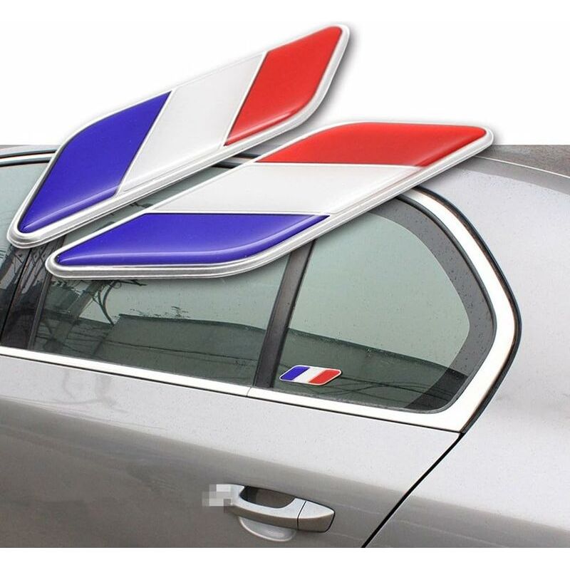 Vurahome - Autoaufkleber Mit Französischer Flagge Zur Autodekoration (2 Stück, Drei Farben)