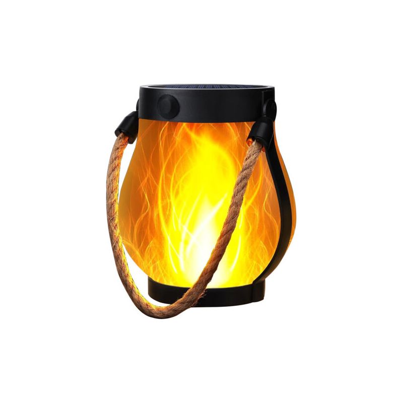 Solar-flammenlaterne, Tanzende Außenbeleuchtung, Zum Aufhängen An Einem Seil, Wasserdicht, Per Usb Aufladbar, Ideal Für Die Dekoration Von Garten Und Terrasse.