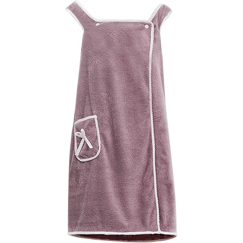 Vurahome – Damen-bademantel/handtuch Aus Korallenfleece, Dickes, Ärmelloses Strandkleid, Schnelltrocknend, Elastisch, Für Mädchen, Saunatuch, Bademantel