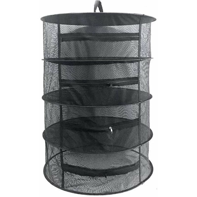 Rotes Trockennetz Mit 60 Cm Durchmesser, Hängendes Trockennetz, Großes Trockennetz Für Meeresfrüchte, Gemüse, Pflanzen Und Kleidung (schwarz)