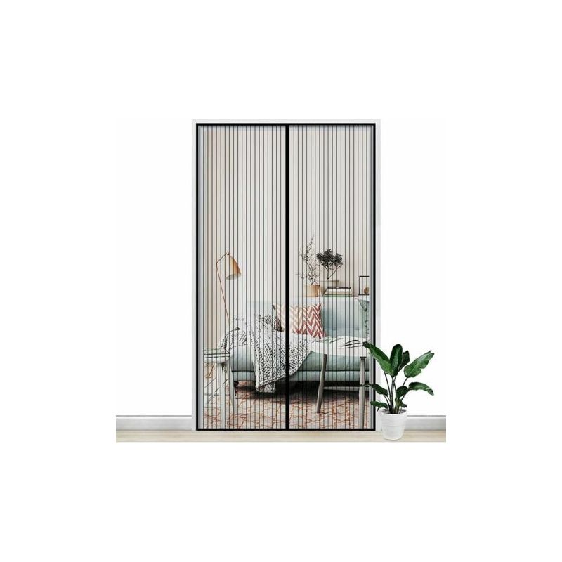 Vurahome – Magnetisches Moskitonetz Für Türen 120 X 210 Cm – Insekten- Und Fliegenschutz-netzvorhang Mit Automatischem Verschluss Durch Magnete Und Klettverschluss – Montage Ohne Bohren