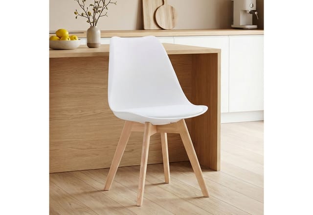 Homestyle4u 2 Küchenstühle in Weiß 3341