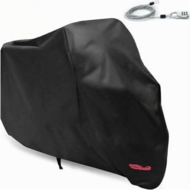 Vurahome – Xl Motorradabdeckung 245x105x125cm Schwarz – Motorradschutz – Garage/outdoor – Faltbar, Wasserdicht, Für Harley/honda/suzuki – Für Motorradbesitzer