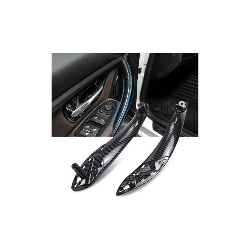 Vurahome - 2 Stück Kompatibel Mit Bmw 3er F30 F31 F34 F80 Innentürgriffe, Linker Innentürgriff + Rechter Türgriff Für 4er F32 F33 F36 F82 F83 (kohlefaser),