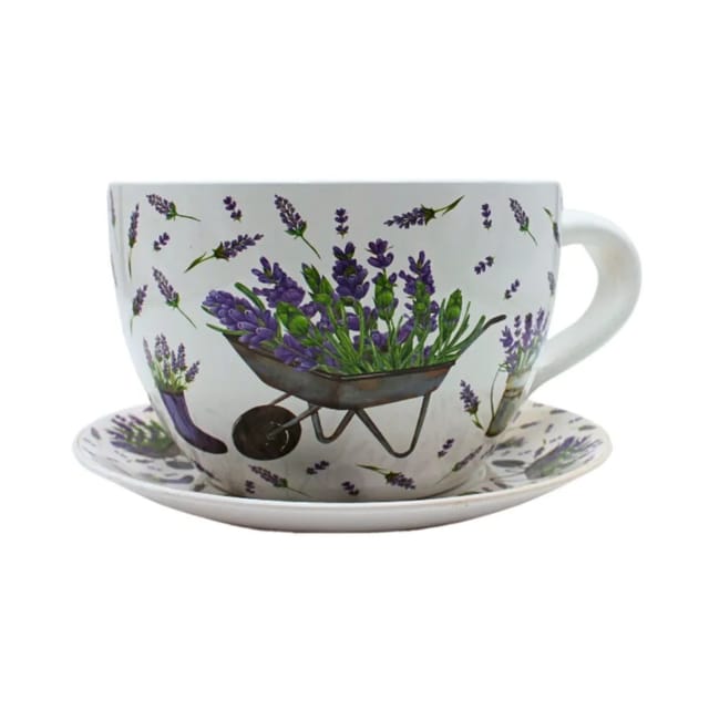 Dekohelden24 Blumentopf Pflanztopf Pflanztasse Pflanzkübel Pflanzgefäß L/B/H 25 x 23 x 14 cm