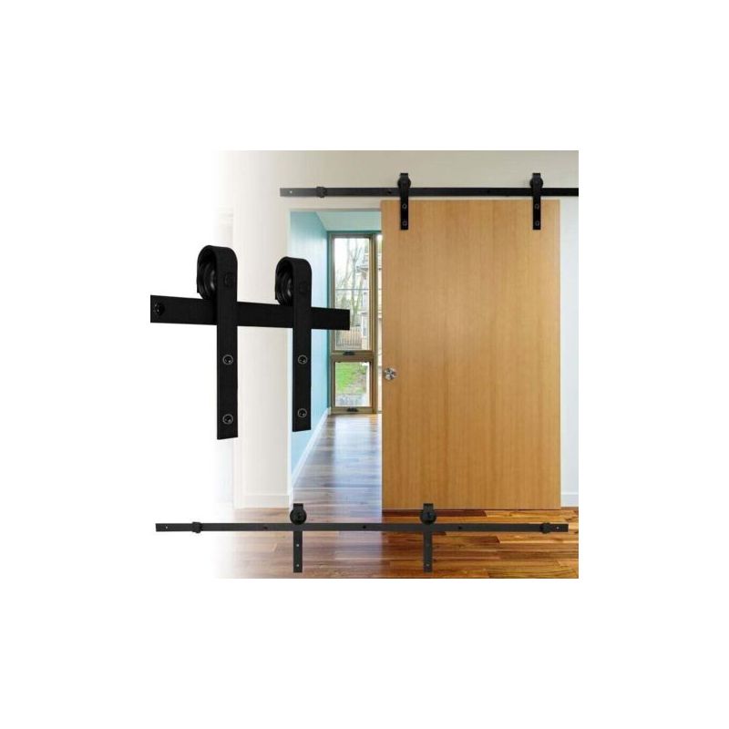 Vurahome - Schiebetür-set, Schiebesystembeschläge, Xu, Für Schiebetüren Mit Laufschiene, Komplettset 363 Cm -
