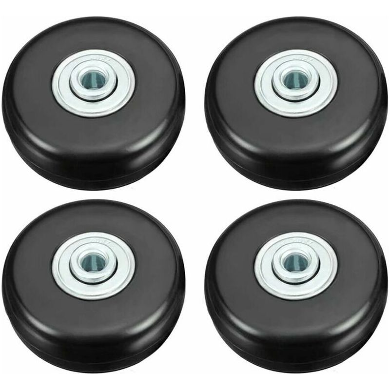 Vurahome – Kofferrollen, Gepäckreparaturrollen, Robuste 50-mm-gummirollen Mit Geräuscharmer Universal-drehfunktion Für Koffer, Gepäck, Rucksäcke Und Reisegepäck