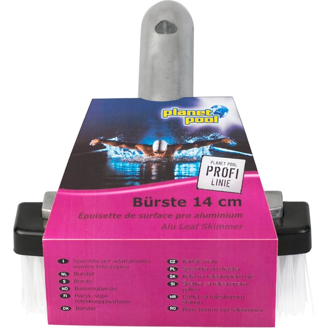 Planet Pool Profi Bodenbürste 14 cm Silber Schwarz