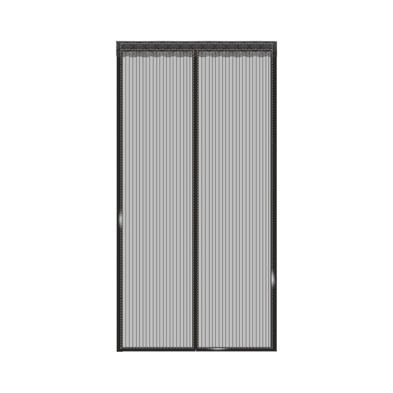 Vurahome – Magnetisches Moskitonetz Für Türen Und Fenster, 150 X 240 Cm, Aufrollbar, Maßgefertigter Türschutz Mit Automatischer Schließung Für Innen- Und Terrassentüren, Schwarz