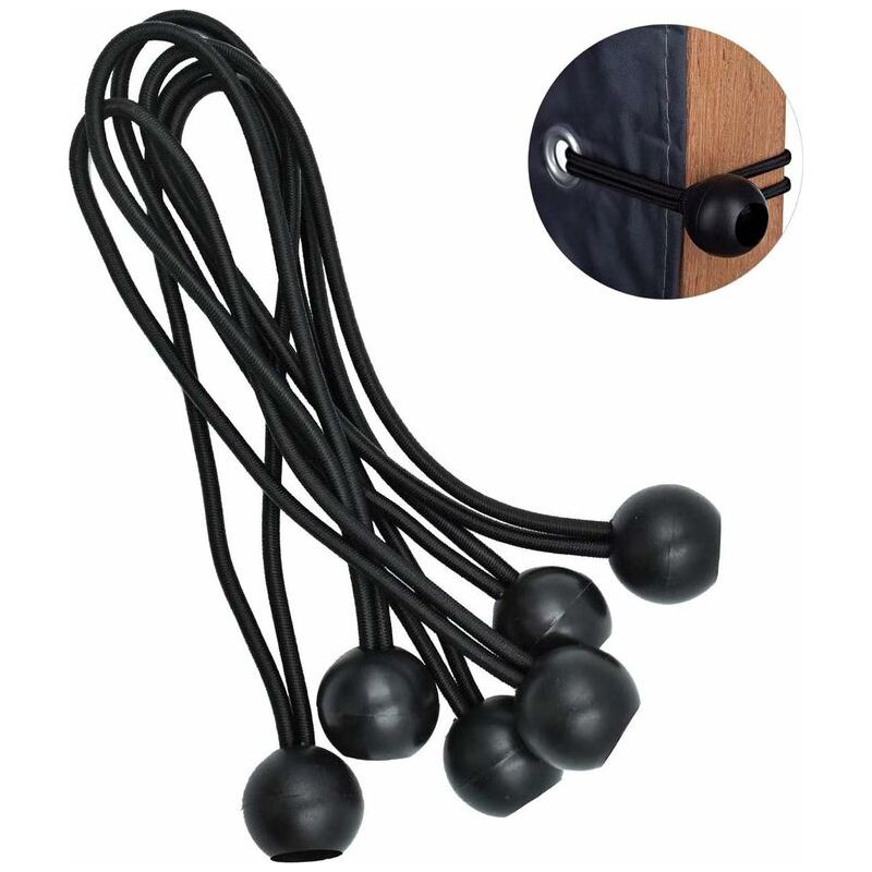 Vurahome – 25 Stück Elastische Planenspanner, Professionelle Spanner Mit Kugelgelenk, Gummispanner Für Planen, Zur Befestigung Von Bannern, Zelten Und Postern