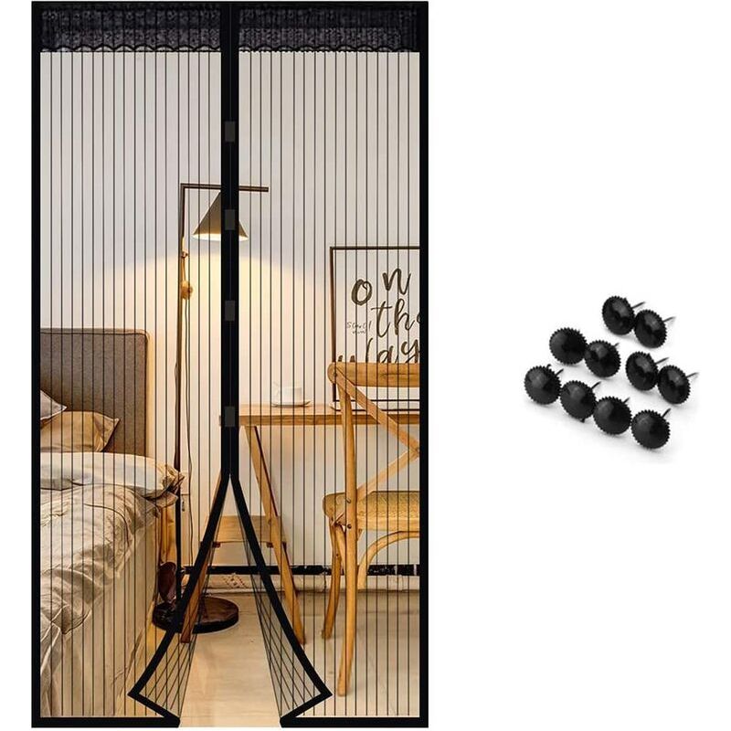 Vurahome – Magnetisches Moskitonetz Für Türen Und Fenster, 100 X 210 Cm Fliegengitter Für Türen, Moskitonetz Für Schiebetüren, Magnetisches Moskitonetz Ohne Bohren
