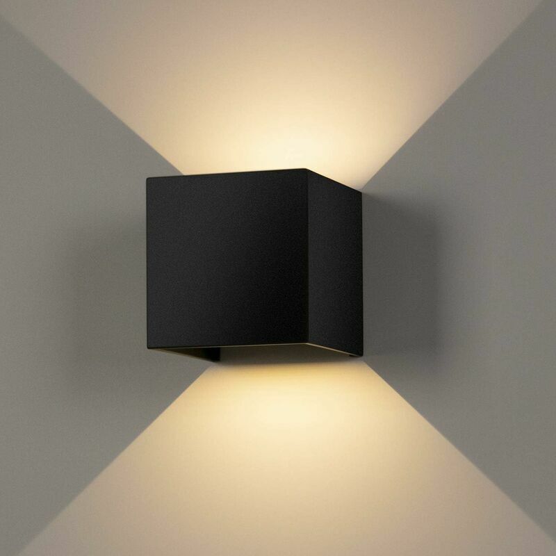 Vurahome - 6w Wandleuchte Für Den Innen- Und Außenbereich, Ip65 Wasserdicht, Verstellbare Led-wandleuchte, Nach Oben/unten Verstellbar, 3000k Warmweiße Wandleuchte Für Wohnzimmer, Schlafzimmer, Flur (