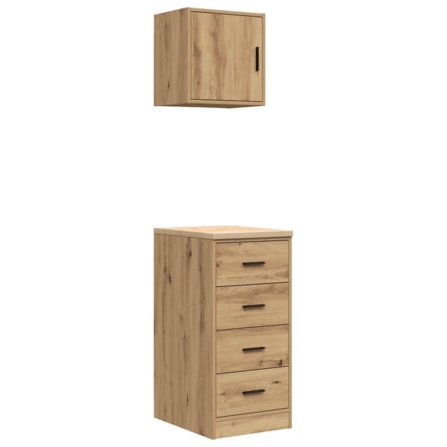 vidaXL Garagenschränke 2 Stk Artisan-Eiche Holzwerkstoff 3328331