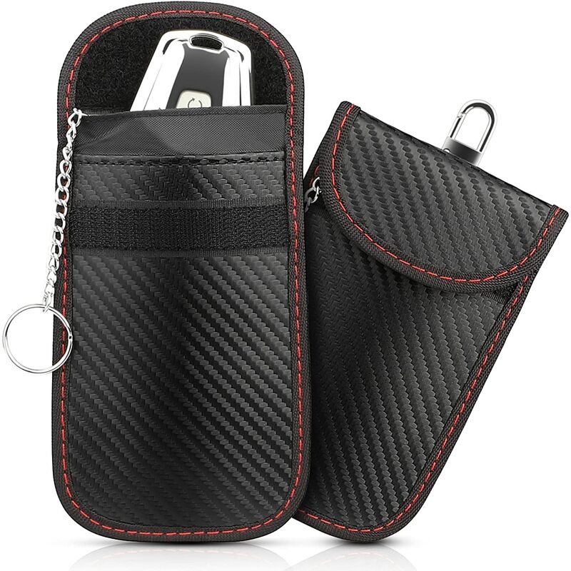 2 Stück Portab Signal Blocking Faraday Pouch Bag, Anti-rfid-autoschlüsseltasche, Anti-rfid-c-autotasche, Diebstahlschutz, Anti-hacking Der Fahrzeugfernbedienung