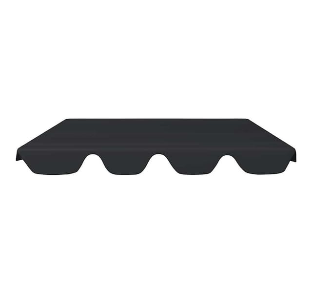 vidaXL Ersatzdach für Hollywoodschaukel Schwarz 188/168x145/110 cm 312093