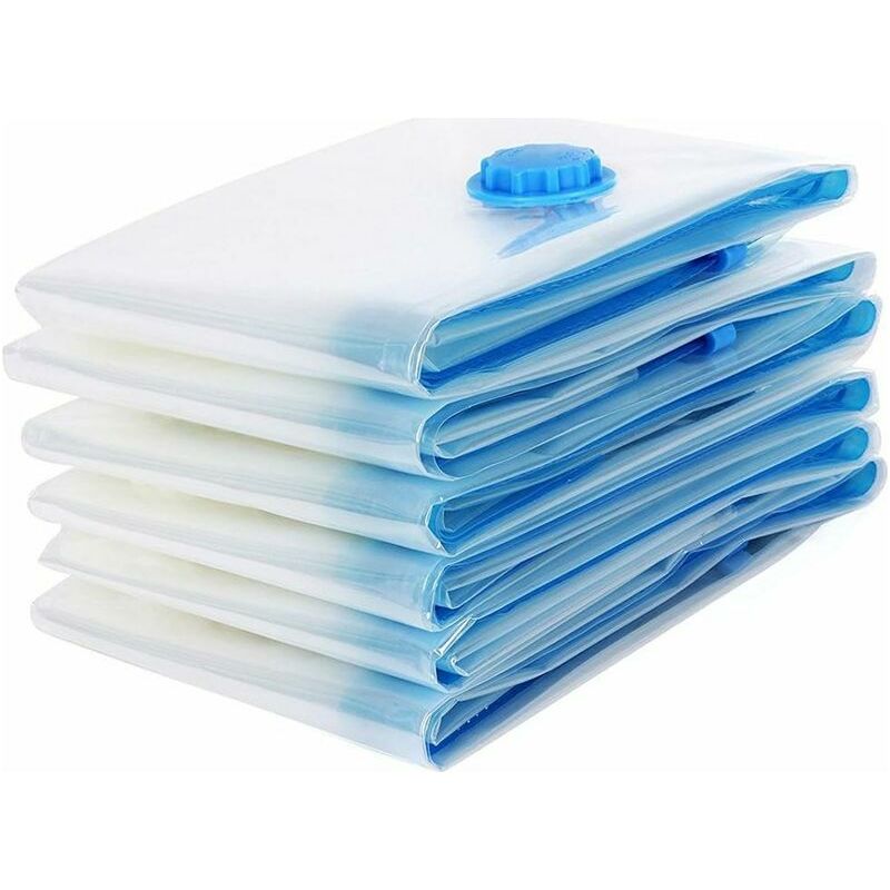 Vurahome – Set Mit 6 Vakuum-aufbewahrungsbeuteln 50x70cm, Vakuum-reisebeutel, Wiederverwendbare Vakuum-aufbewahrungsbeutel, Vakuum-kompressionsbeutel, Aufrollbare Aufbewahrungsbeutel Für Kleidung Und