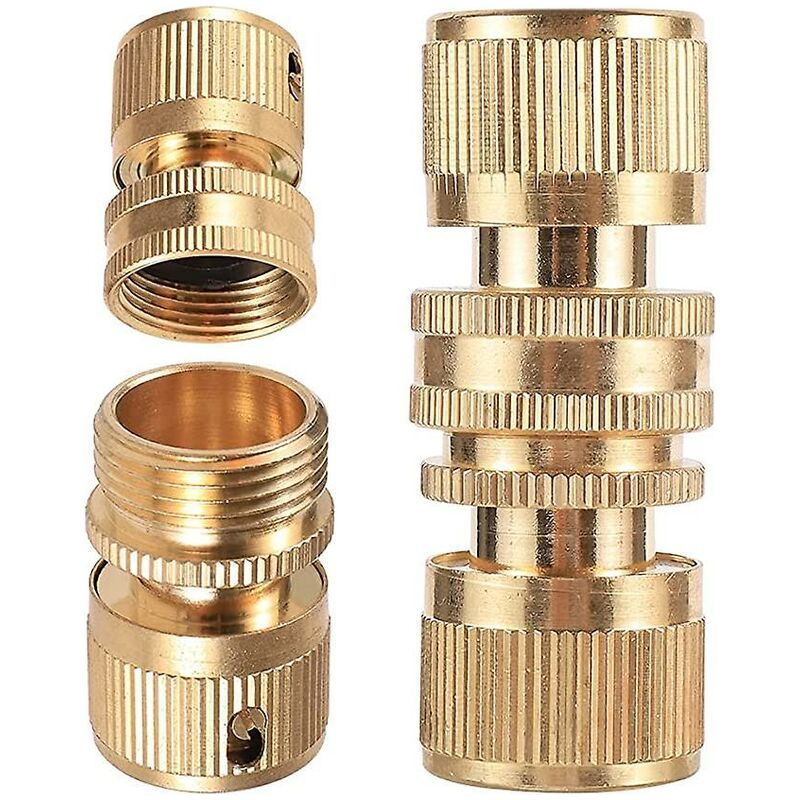 Vurahome – Messing-schnellkupplungen, 3/4"-außengewinde, 3/4"-innengewinde, Zubehör Für Gartenbewässerung, Autowaschanlagen, Schlauchanschlüsse