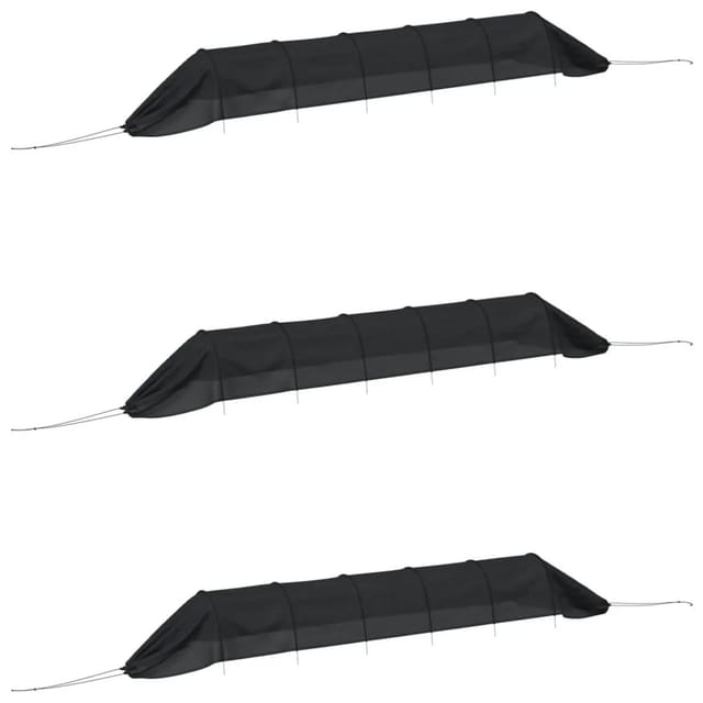 vidaXL Netztunnel 3 Stk Schwarz Stahl und Polyethylen 3281500