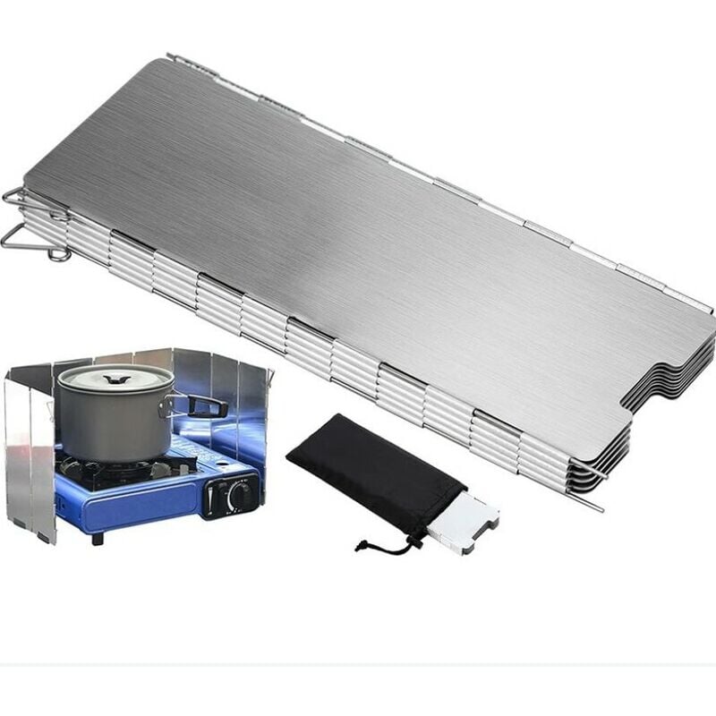 Faltbarer Windschutz Aus Aluminiumlegierung, 10 Platten Camping-windschutz Für Campingkocher, Picknick, Gasherd