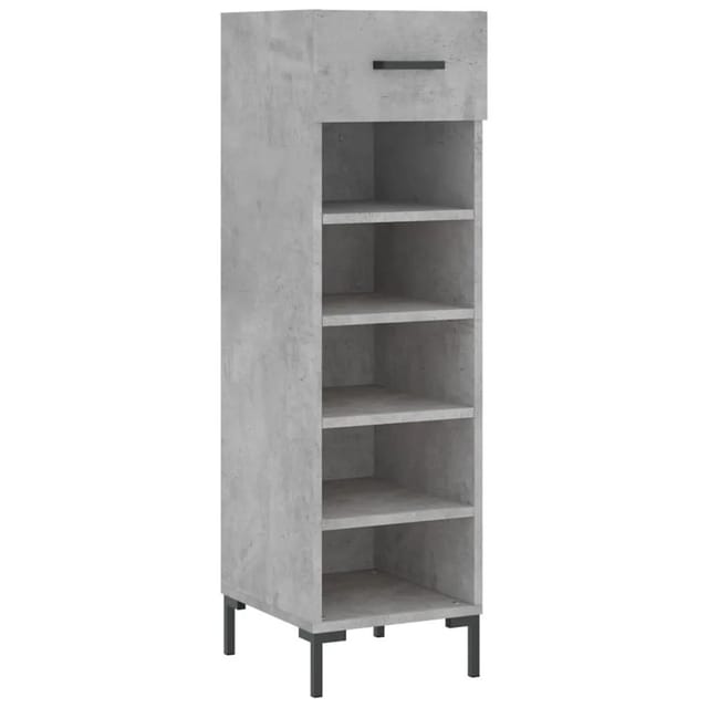 vidaXL Schuhschrank Betongrau 30x35x105 cm Holzwerkstoff 829680