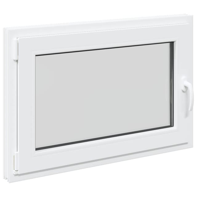 vidaXL Kellerfenster RISOR Weiß 90 x 60 cm PVC und Glas 42047205