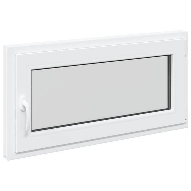 vidaXL Kellerfenster RISOR Weiß 100 x 50 cm PVC und Glas 42047207